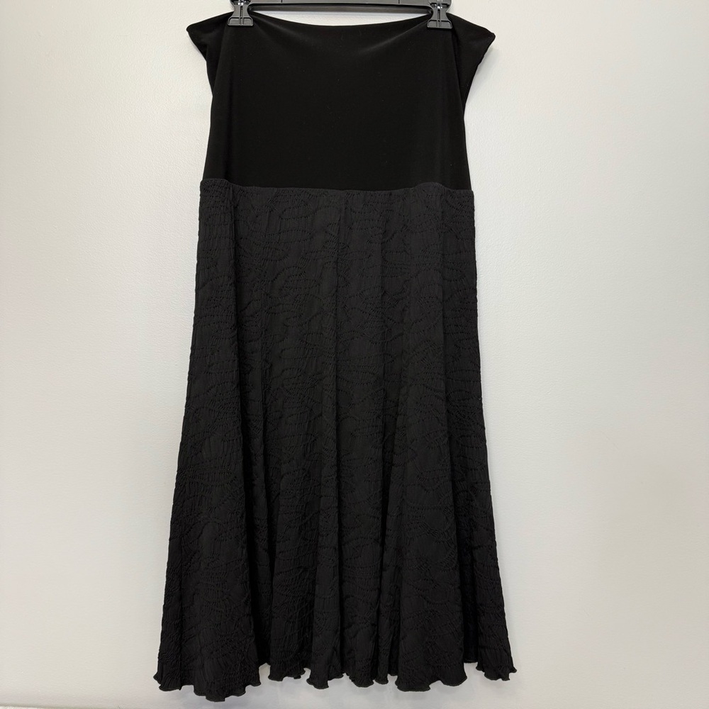 Joseph Ribkoff Wide Band Elastic Waist Textured Skirt size 12